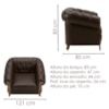 Poltrona Decorativa Capitone Milano Pes Madeira Courino TCS 721 MOLL