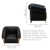 Poltrona Decorativa Capitone Milano Pes Madeira Courino TCS 724 MOLL