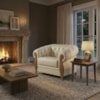 Poltrona Decorativa Capitone Milano Pes Madeira Courino TCS 725 MOLL