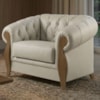 Poltrona Decorativa Capitone Milano Pes Madeira Courino TCS 725 MOLL
