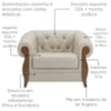 Poltrona Decorativa Capitone Milano Pes Madeira Courino TCS 725 MOLL