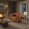 Poltrona Decorativa Capitone Milano Pes Madeira Courino TCS 727 MOLL