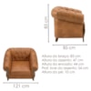 Poltrona Decorativa Capitone Milano Pes Madeira Courino TCS 727 MOLL