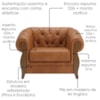 Poltrona Decorativa Capitone Milano Pes Madeira Courino TCS 727 MOLL