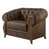 Poltrona Decorativa Capitone Milano Pes Madeira Courino TCS 729 MOLL