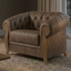 Poltrona Decorativa Capitone Milano Pes Madeira Courino TCS 729 MOLL