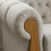 Poltrona Decorativa Capitone Milano Pes Madeira Linho TCS 701 MOLL