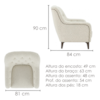 Poltrona Decorativa Capitone Sasha Pes Madeira Boucle TCE 1010 MOLL