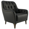 Poltrona Decorativa Capitone Sasha Pes Madeira Courino TCS 724 MOLL