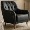 Poltrona Decorativa Capitone Sasha Pes Madeira Courino TCS 724 MOLL