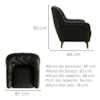 Poltrona Decorativa Capitone Sasha Pes Madeira Courino TCS 724 MOLL