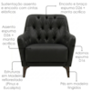 Poltrona Decorativa Capitone Sasha Pes Madeira Courino TCS 724 MOLL