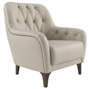 Poltrona Decorativa Capitone Sasha Pes Madeira Courino TCS 725 MOLL