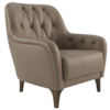 Poltrona Decorativa Capitone Sasha Pes Madeira Courino TCS 726 MOLL