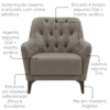 Poltrona Decorativa Capitone Sasha Pes Madeira Courino TCS 726 MOLL