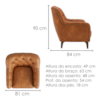 Poltrona Decorativa Capitone Sasha Pes Madeira Courino TCS 727 MOLL