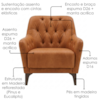 Poltrona Decorativa Capitone Sasha Pes Madeira Courino TCS 727 MOLL