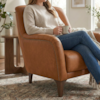Poltrona Decorativa Capitone Sasha Pes Madeira Courino TCS 727 MOLL