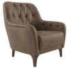 Poltrona Decorativa Capitone Sasha Pes Madeira Courino TCS 729 MOLL
