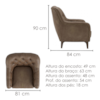 Poltrona Decorativa Capitone Sasha Pes Madeira Courino TCS 729 MOLL
