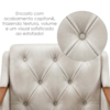 Poltrona Decorativa Capitone Siena Pes Madeira Corano TCA 211 MOLL