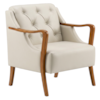 Poltrona Decorativa Capitone Siena Pes Madeira Courino TCS 725 MOLL
