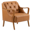 Poltrona Decorativa Capitone Siena Pes Madeira Courino TCS 727 MOLL