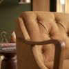 Poltrona Decorativa Capitone Siena Pes Madeira Linho Color Trend TCA 219 MOLL