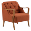 Poltrona Decorativa Capitone Siena Pes Madeira Linho Color Trend TCA 303 MOLL