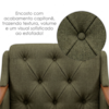 Poltrona Decorativa Capitone Siena Pes Madeira Linho Color Trend TCA 307 MOLL