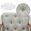 Poltrona Decorativa Capitone Siena Pes Madeira Linho TCS 701 MOLL