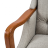 Poltrona Decorativa Capitone Siena Pes Madeira Linho TCS 701 MOLL