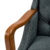Poltrona Decorativa Capitone Siena Pes Madeira Linho TCS 718 MOLL