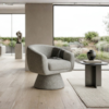 Poltrona Decorativa Cave Base Giratoria Boucle TCE 1010 MOLL