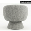 Poltrona Decorativa Cave Base Giratoria Boucle TCE 1018 MOLL