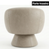 Poltrona Decorativa Cave Base Giratoria Corano TCA 211 MOLL