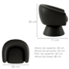 Poltrona Decorativa Cave Base Giratoria Courino TCS 724 MOLL