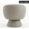 Poltrona Decorativa Cave Base Giratoria Courino TCS 726 MOLL