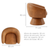 Poltrona Decorativa Cave Base Giratoria Courino TCS 727 MOLL