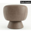 Poltrona Decorativa Cave Base Giratoria Courino TCS 729 MOLL