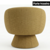 Poltrona Decorativa Cave Base Giratoria Linho Color Trend TCA 300 MOLL