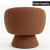 Poltrona Decorativa Cave Base Giratoria Linho Color Trend TCA 303 MOLL