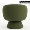 Poltrona Decorativa Cave Base Giratoria Linho Color Trend TCA 307 MOLL