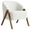 Poltrona Decorativa Iris Pes Madeira Boucle TCE 1010 MOLL