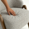 Poltrona Decorativa Iris Pes Madeira Boucle TCE 1018 MOLL