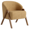 Poltrona Decorativa Iris Pes Madeira Linho Color Trend TCA 219 MOLL