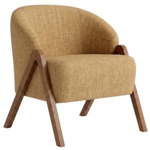 Poltrona Decorativa Iris Pes Madeira Linho Color Trend TCA 219 MOLL