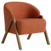 Poltrona Decorativa Iris Pes Madeira Linho Color Trend TCA 303 MOLL
