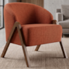 Poltrona Decorativa Iris Pes Madeira Linho Color Trend TCA 303 MOLL