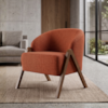 Poltrona Decorativa Iris Pes Madeira Linho Color Trend TCA 303 MOLL